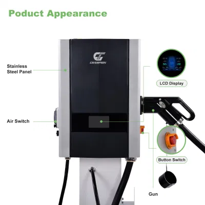 50A Level 1 GB/T Ocpp EV Charger 7kw 15kw 20kw 30kw Electric Vehicle Charger Screen Model DC EV Charger