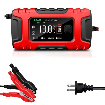 Intelligent Battery Charger 10A12V 24V for Automatic Charger Car Motorcycle Boat Marine