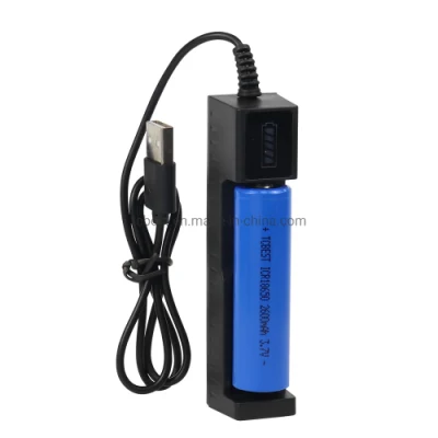 Factory Supply 1 Slots Intelligent Rapid 18650 Charger for 3.7V Rechargeable Lithium Battery/Ni Mh AA AAA Regeable Battery