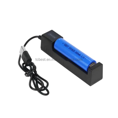  Factory Supply 1 Slots Intelligent Rapid 18650 Charger for 3.7V Rechargeable Lithium Battery/Ni Mh AA AAA Regeable Battery