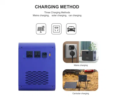New Portable LiFePO4 Lithium Battery Car Charging Portable Power Bank Station Inverter Generator 1000W Solar Charge MPPT