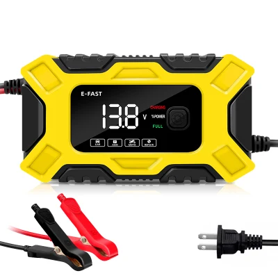 12V 6A Car Battery Charger 12V 3-Stage AGM Lead Acid Battery Charger
