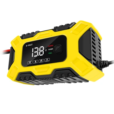 12V 6A Car Battery Charger 12V 3-Stage AGM Lead Acid Battery Charger