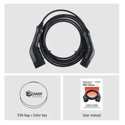 7kw 11kw 22kw Type2 Portable EV Charger Cable with TUV, CE Certification