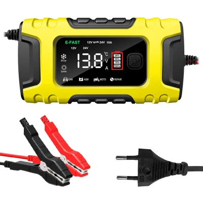 Hot Selling Automatic Full Intelligent Trickle Charger DC 5A 10AMP Digital 12V 24V 7-Stage Full Intelligent Car Battery Charger