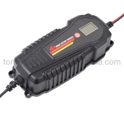 Automotive Battery Charger and Maintainer 12V 6A / 4A Smart Battery Charger for Car, Motorcycle, Charger for Lithium, Lead-Acid, LiFePO4 Battery