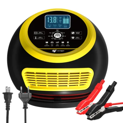 New Design 7-Stage Pulse Repair Lead Acid LiFePO4 Motorcycle Car Battery Charger 12V 20A 24V 10A
