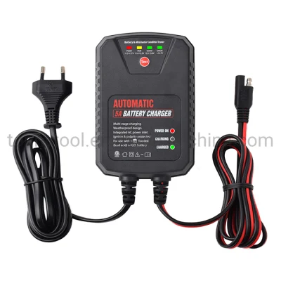 12V 5AMP Fully Automatic Smart Battery Charger, Direct-Mount Onboard Marine Charger IP67, Portable Trailer Charger Maintainer