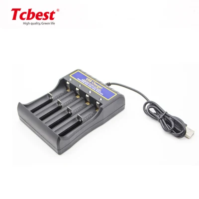 Intelligent Portable 4 Slots Battery Charger for Rechargeable Battery NiMH AA AAA NiCd AA AAA Lithium 18650/26650