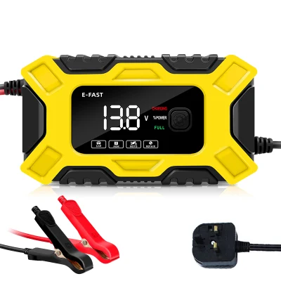 12V 6A Car Battery Charger 12V 3-Stage AGM Lead Acid Battery Charger