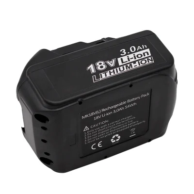 Lithium Ion 18V Bl1860 Bl1830 Power Tool Drill Batteries Pack Replacement Makitas Battery 3ah