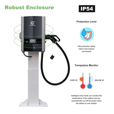 50A Level 1 GB/T Ocpp EV Charger 7kw 15kw 20kw 30kw Electric Vehicle Charger Screen Model DC EV Charger