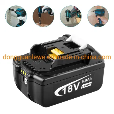 Wholesale Manufacturer 18V 6000mAh Bl1860 Replacement Power Tools Rechargeable Lithium Battery for Makita Electric Tool