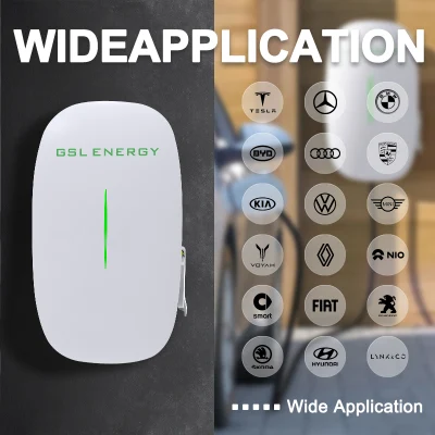 Gsl Energy IP65 Waterproof Wallbox 3 Phase 1 Phase 7.4kw 22kw Electric Car Battery Charger with Smart APP