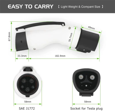 Tesla to Type1 Evse Use to Charge SAE J1772 Electric Vehicle Charger on Tesla to Type 1 EV Chargers for Car Charging AC 40A 250V