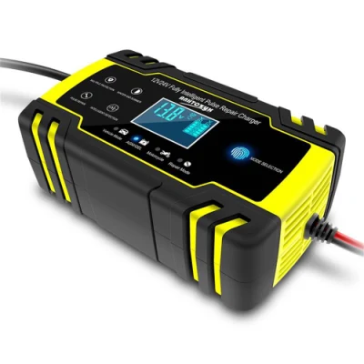 Automatic 12V 8A 24V 4A Auto Motorcycle Car Truck Pulse Repair Lead Acid AGM Gel Wet Battery Charger