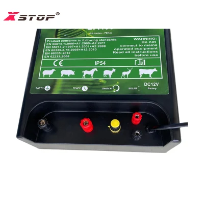 Solar Powered Electric Fence Energizer 12V DC Battery Input Controller 8j Energizer Charger for Elephant