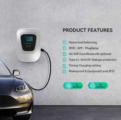 Soonplus 7kw 11kw 22kw EV Commercial Battery Charger with Car Charger CE RoHS