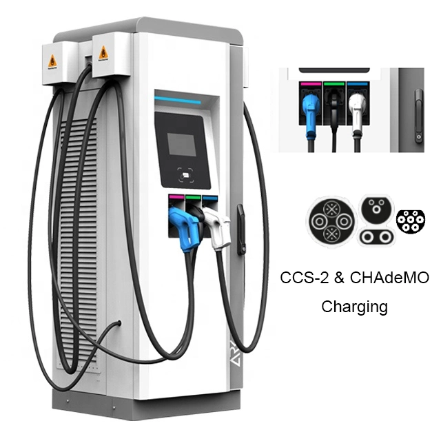 OEM Commercial DC Fast CCS Chademo Type2 Ocpp Touch Screen EV New Energy Charging Station EV Charger for Multiple Vehicles Tesla VW