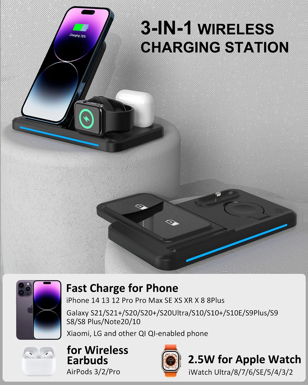 Multifunctional Quick Charging Stand Docking Station Charger