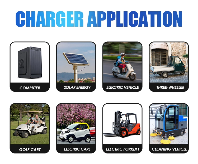 58.8V 14s Lithium Ion 24V 36V 48V 60V 72V 84V 8A E-Scooter E-Bike 12 Volt Lithium Battery Charger