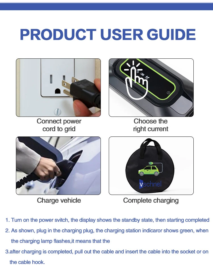 SAE J1772 Charger with NEMA 6-20 Plug Level 2 EV Charger From 16 AMP Portable Electric Vehicle Charger 5m Cable