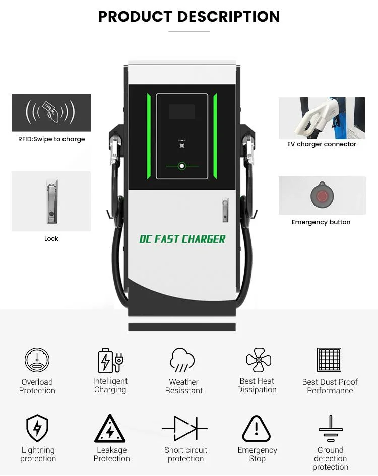 Fast Commercial DC EV Charger Station CCS1 CCS2 Ocpp EV Charger