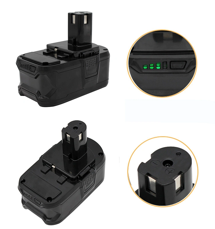 18V 5.0ah Lithium Ion Replace Power Tool Battery for Ryobi P108 P107 P106 P105 Rechargeable Battery