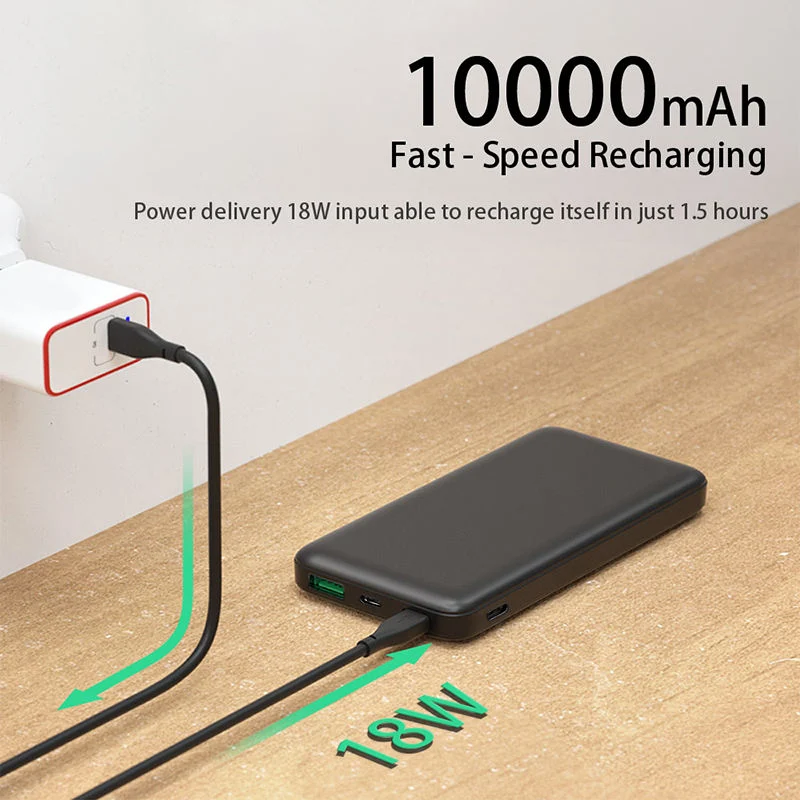 Hot Selling Quick Charge 4.0 10000mAh Power Bank QC4.0 Pd Type C 10000 Powerbank Portable External Battery Charger QC3.0 Charger
