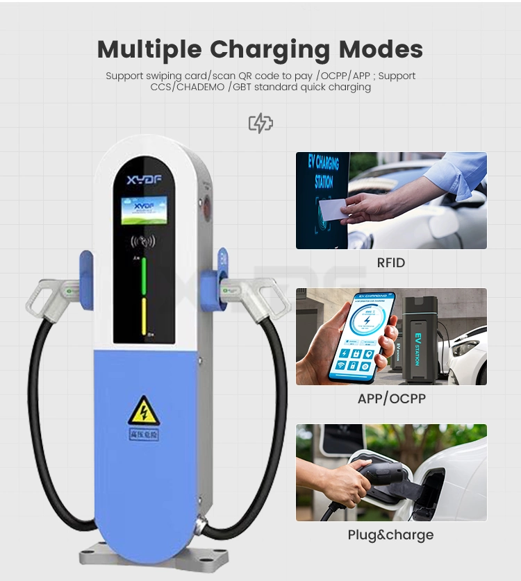 Xydf Double Gun CE Approved 360kw DC EV Multiple Standard Charger with CCS1 CCS2 Chademo EV Charge Station