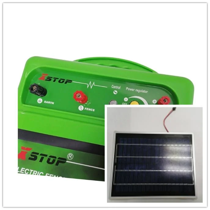 Panel Charger for Electric Fence, High Voltage Pulse Controller for Poultry Fence, Dog Energizer Tool, Waterproof