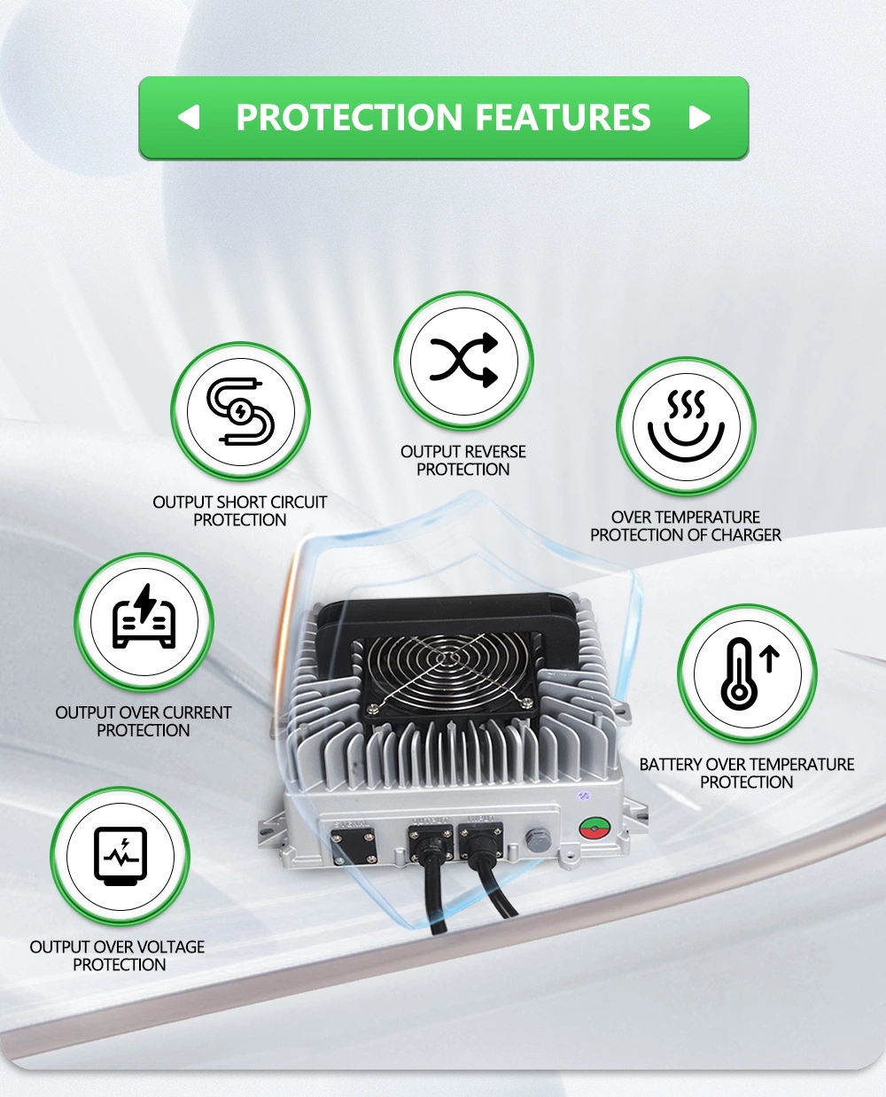 IP67 on Board Battery Chargers 3.3kw Air Cooler Output Obc Fast Charger for Electric Pallet Truck Battery Charger