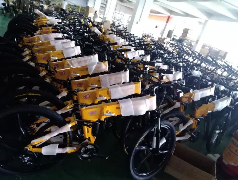 36V/48V 750W/1000W Hidden Battery Hummer Folding Full Suspention Magnesium Wheel Mountain Electric E-Bicycle