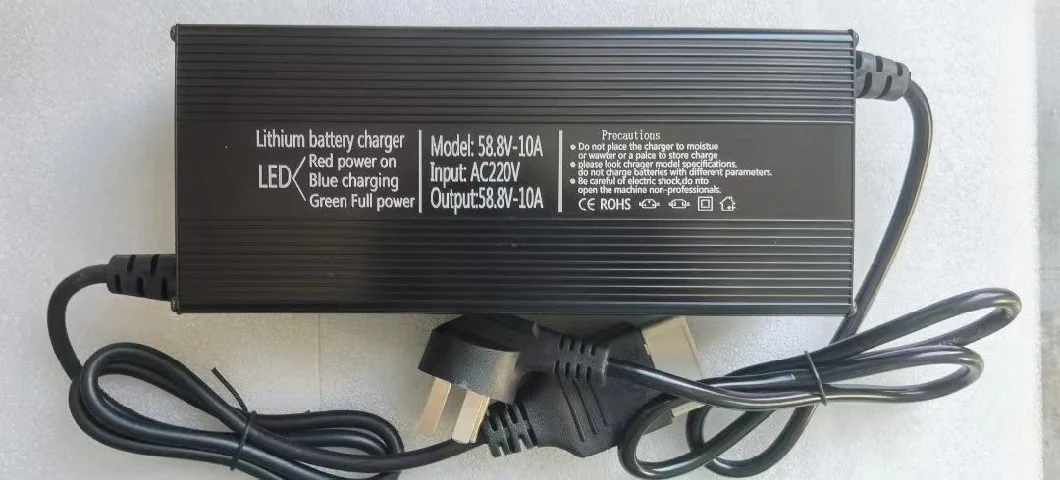 58.4V Lithium Ion Battery Charger with LED Charging Percentage Display