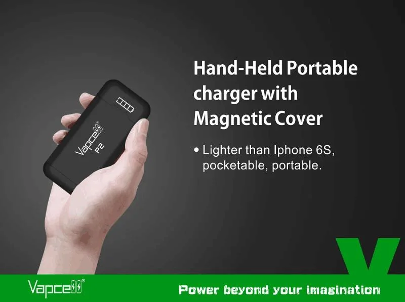 2 Slots 5V Intelligent Portable Battery Charger Universal 3.6V 3.7V 18650 Battery Charger Vapcell P2 for 18650 Li-ion Battery