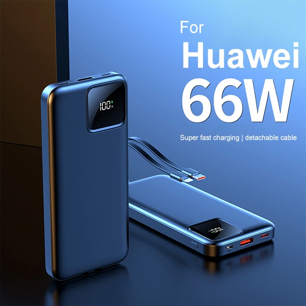 Power Bank 10000mAh Mobile Charger Built in Cables Portable External Battery Quick Charge Poverbank