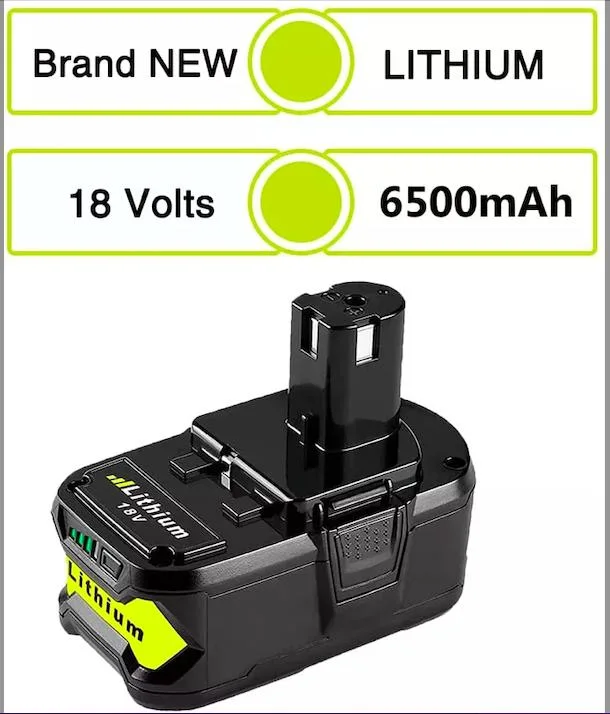 Rechargeable 18 Volt 5.0ah Lithium Ion Battery for Ryobi Power Tool P102 P104 P107 Cordless Drill Battery Garden Tools Battery