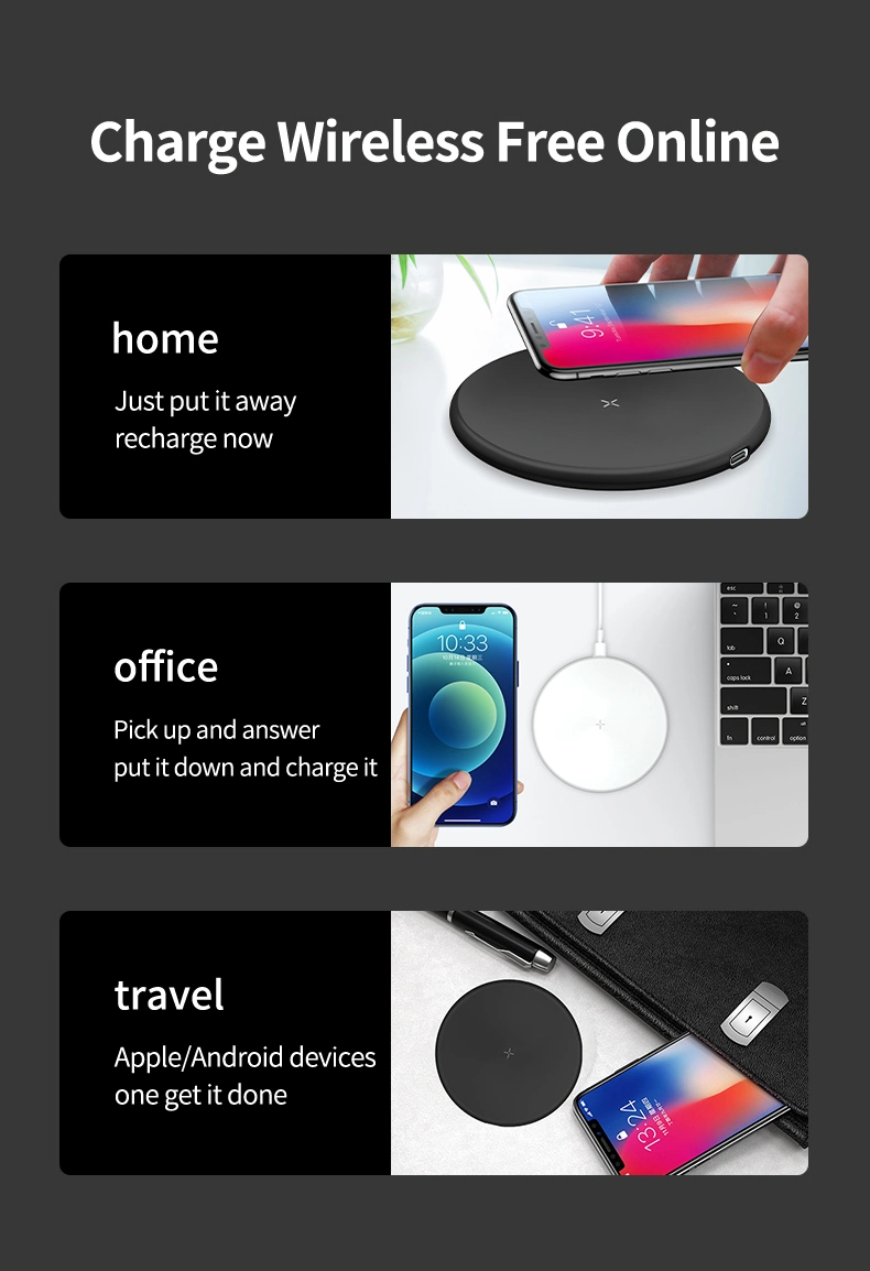 Qi Certified Wireless Charger 10W 15W Portable Qi Wireless Charger Cell Phone Charging Pad Battery Charger