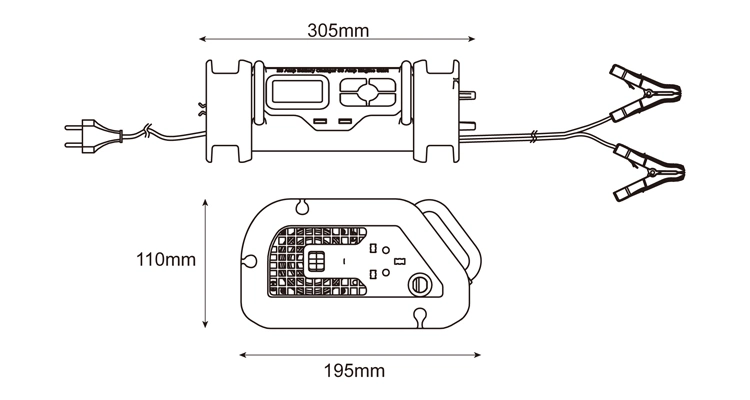 12V/20A Automotive Battery Charger, 7-Stage Battery Maintainer &amp; Temperature Compensation, Portable Smart Battery Charger for Car