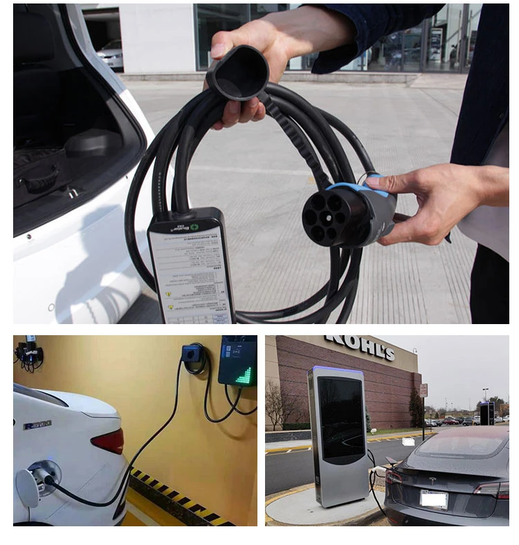 SAE J1772 Charger with NEMA 6-20 Plug Level 2 EV Charger From 16 AMP Portable Electric Vehicle Charger 5m Cable