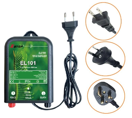 Poulty Equipment Electric Fence Charger Powered by 230V 1.0j with Plug AC Energizer CE Rosh