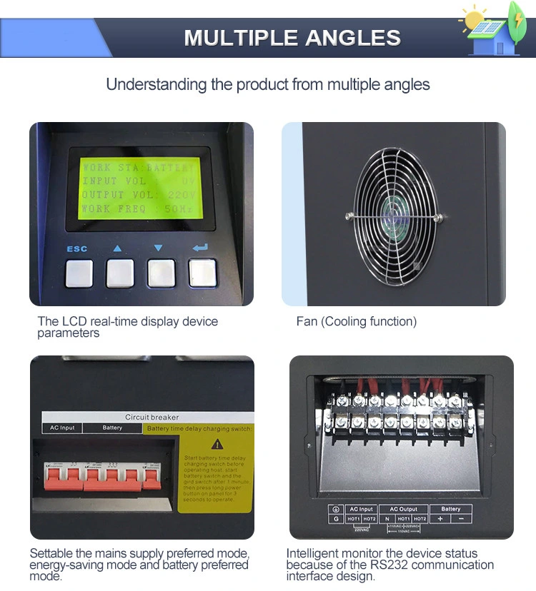 Mini Inverter 12V 220V Pure Sine Wave Circuit Soler Inverter Solar Home System 48V Hybrid Solar Inverter Charger