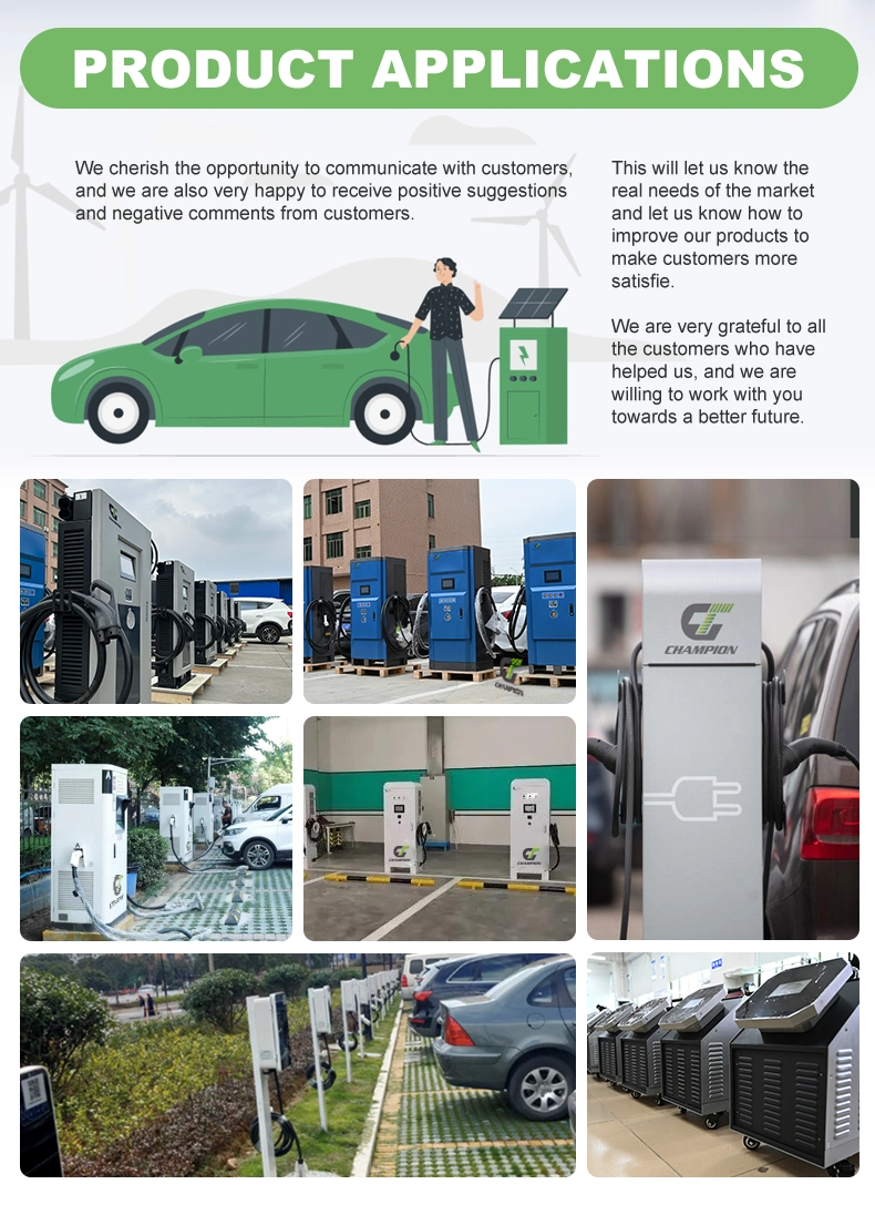 Champion Floor Mounted Commercial 30kw 40kw 60kw Fast EV Charger for Electric Car and Bus with Ocpp and CE