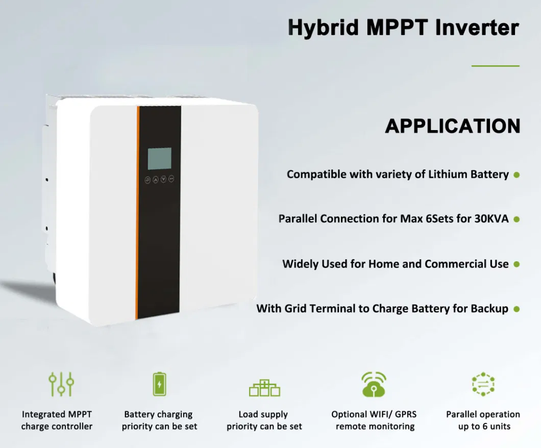 Soler Inverter Solar Home System with Hybrid Inverter All in One System with Solar Hybrid Inverter and Lithium Battery