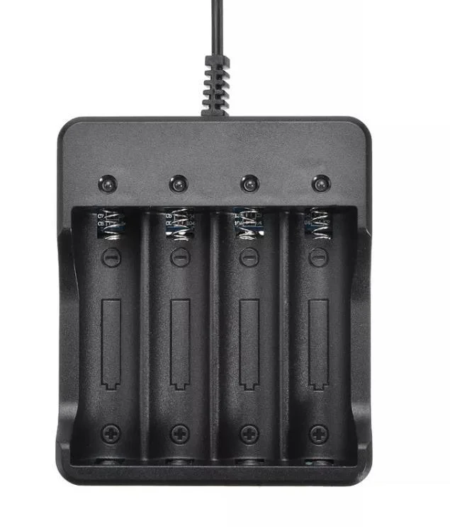 4slot Battery Charger Lithium and NiMH Battery Charger for AA AAA 18650 Batteries