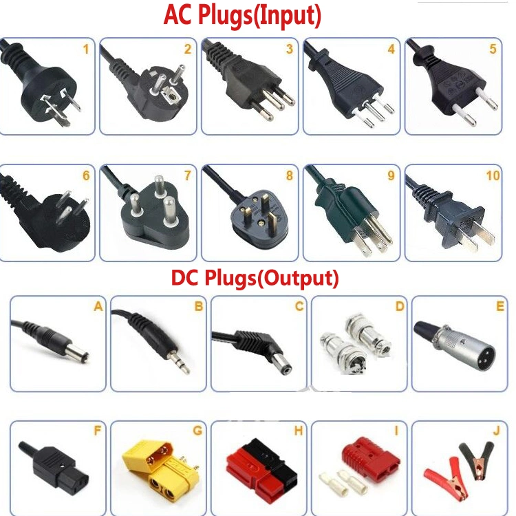 Intelligent Battery Charger 36V 48V 60V 72V 10A 12A 15A Adjustable for Lithium LiFePO4 Lead Acid Battery