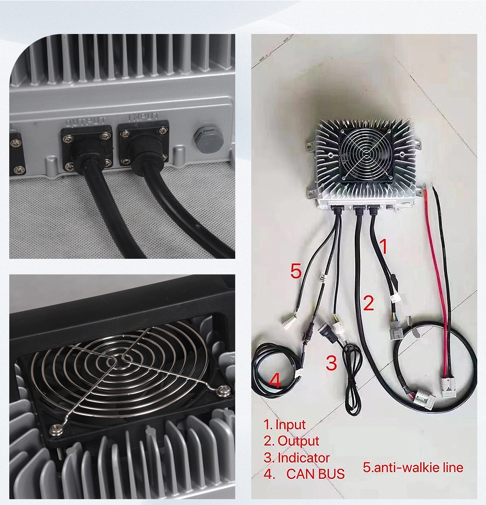 IP67 Obc Charger 3.3kw 144V 23A144-23 EV Onboard Charger Cooling Fan Can Modes