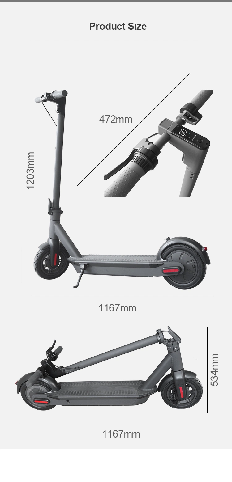 Aok 10 Inch Adult Hummer Electric Scooter with 500W 36V 15ah Lithium Battery