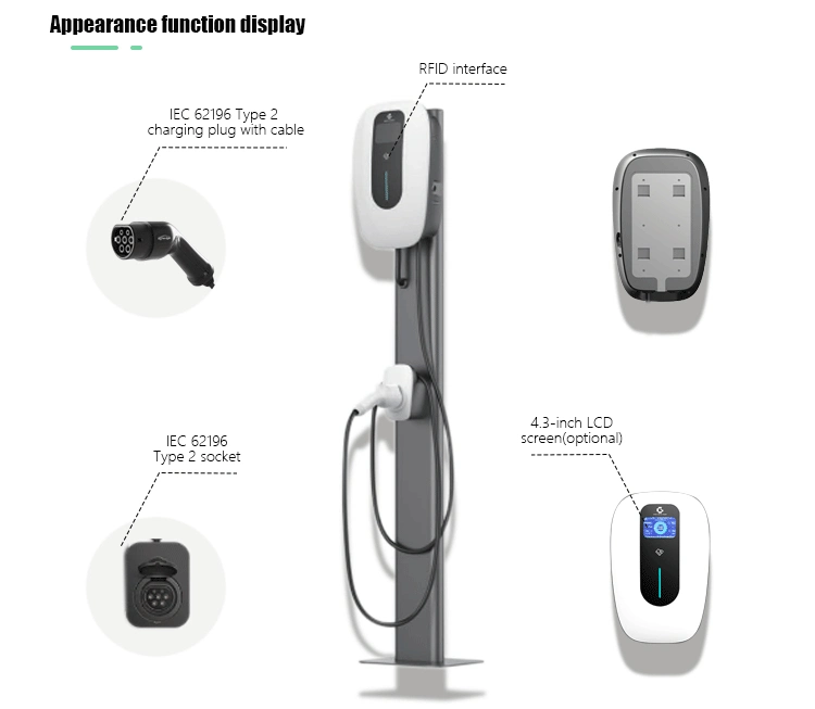 4.3 Inch FCC Approved Car Battery Electronics EV Charger Home Use Commercial Factory