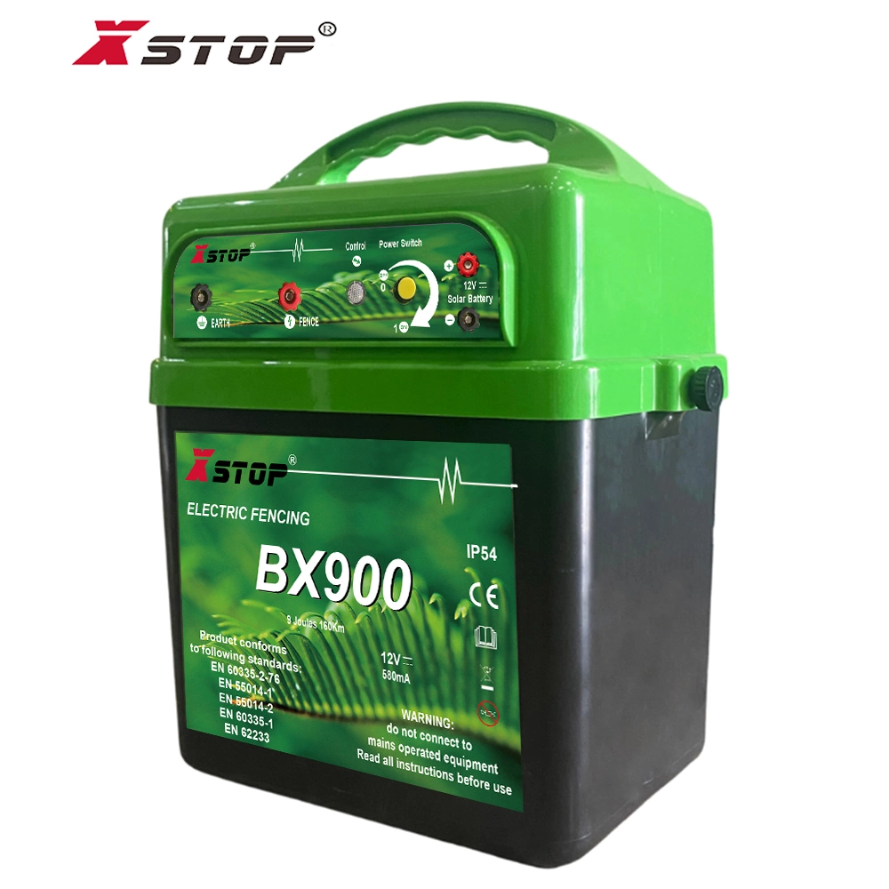 Solar Powered Low Impedance Charger Electric Fence Energizer and Charger for Electric Fence Farm